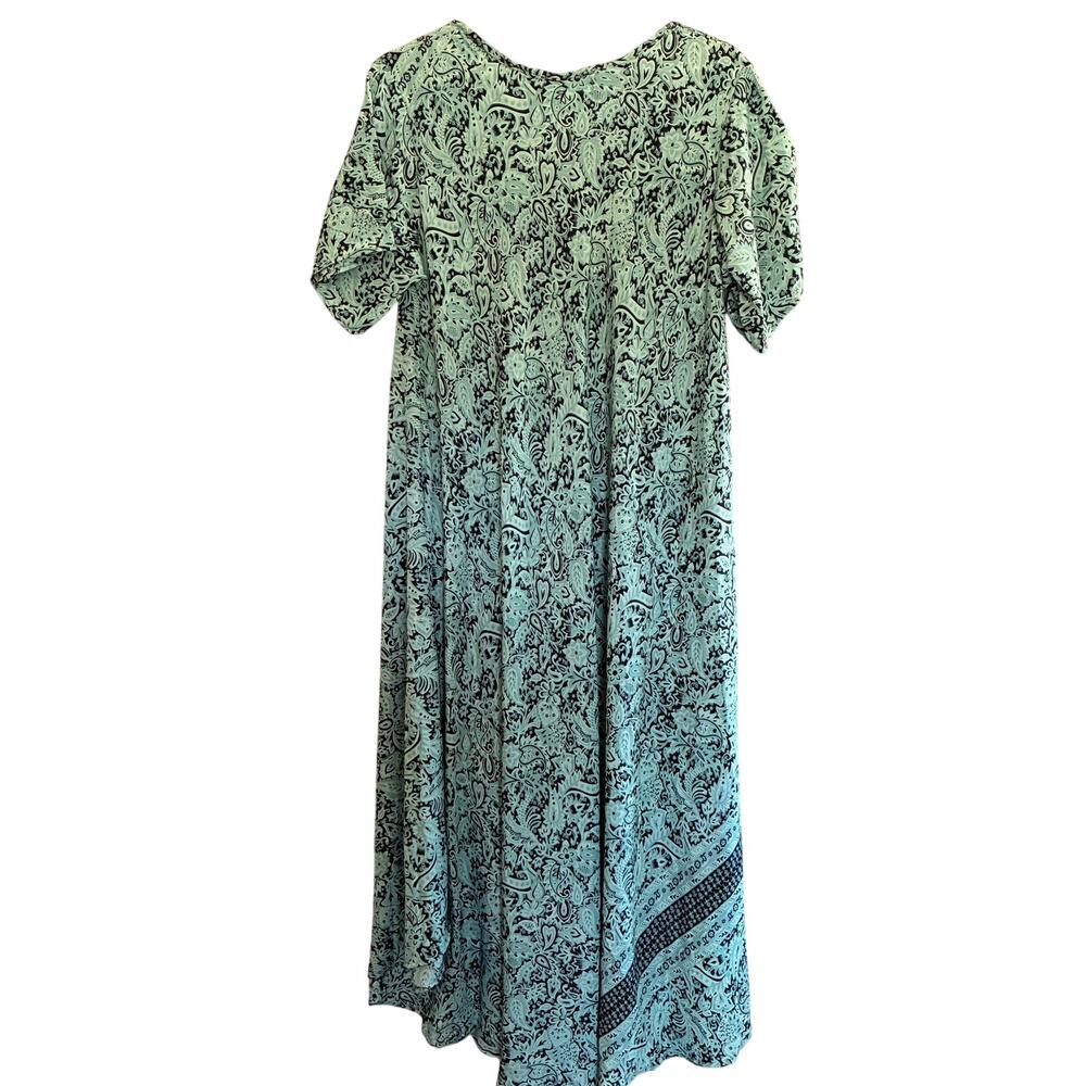 Rainbow Hawaii Inc Dress Silk Blend Patterned Hawaiian Caftan Oversized Vacation - Picture 2 of 10